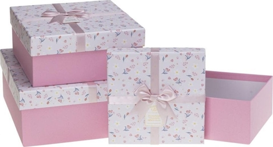 Picture of Rozette Pudeko prezentowe z kokard 3szt róowy