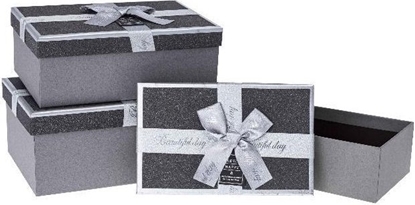 Picture of Rozette Pudeko prezentowe z kokard 3szt srebrny