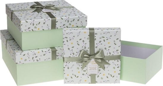 Picture of Rozette Pudeko prezentowe z kokard 3szt zielony