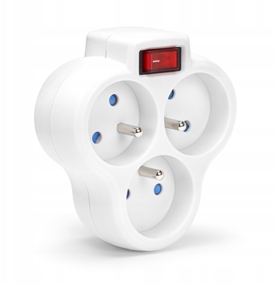 Attēls no Rozganik sieciowy MONTIS MT150-WH potrójny z wycznikiem biay