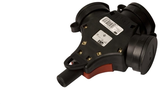 Picture of Rozgaziacz potrójny Taurus2 z bolcem z zatyczk IP54 bryzgoszczelny 243711-srw