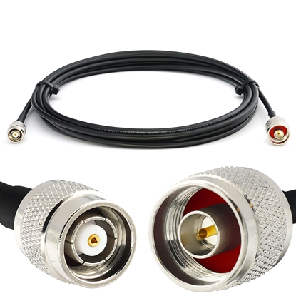 Attēls no RP-TNC Male to N Male 5m RG58/U Coaxial Cable