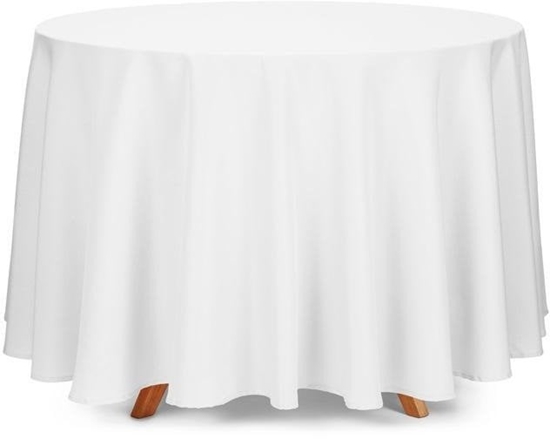 Picture of Rund hvid stofdug, 230 cm