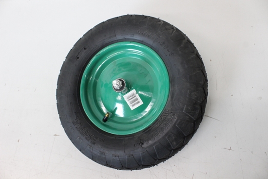 Picture of SALE OUT. WHEEL PNEU.400/METAL.BEARING+AXLE/4PR.GREEN*** | Geko MISSING VENT CAP