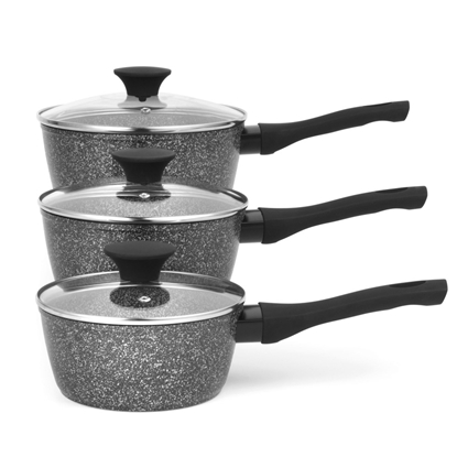 Picture of Salter BW05751S2EU7 Megastone 3-Piece Saucepan Set