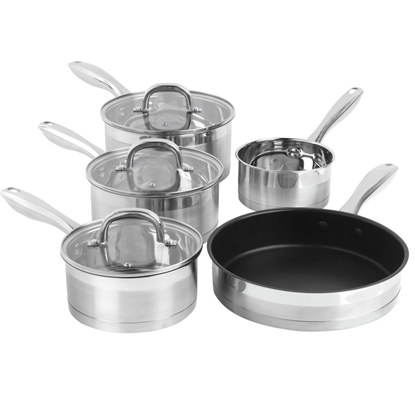 Picture of Salter BW06746EU7 Timeless Collection Stainless Steel 5 Piece Pan Set