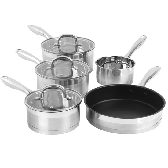 Picture of Salter BW06746EU7 Timeless Collection Stainless Steel 5 Piece Pan Set