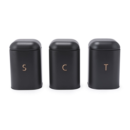 Picture of Salter BW13729EU7 Pebble 3-Piece Canister Set Charcoal