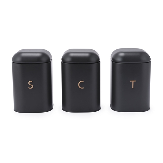 Picture of Salter BW13729EU7 Pebble 3-Piece Canister Set Charcoal