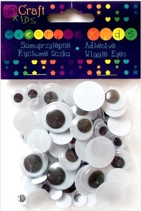 Изображение Samoprzylepne ruchome oczka 75szt mix