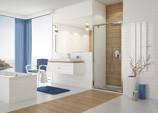 Изображение Sanplast Drzwi skrzydowe DJ/TX5b 90cm srebrny byszczcy (600-271-1050-38-401)