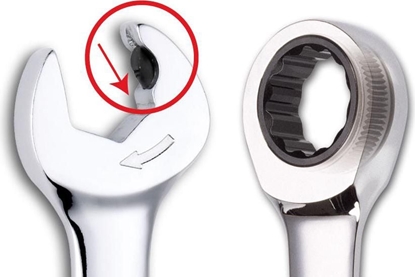 Picture of SATA Klucz pasko-oczkowy z grzechotk 17mm (S43613)