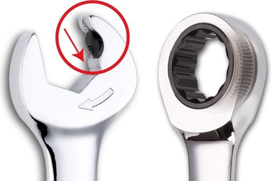 Picture of SATA Klucz pasko-oczkowy z grzechotk 17mm (S43613)