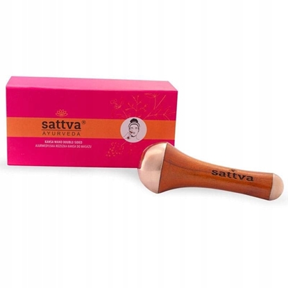 Picture of SATTVA_Kansa Wand dwustronna ajurwedyjska ródka do masau twarzy i ciaa