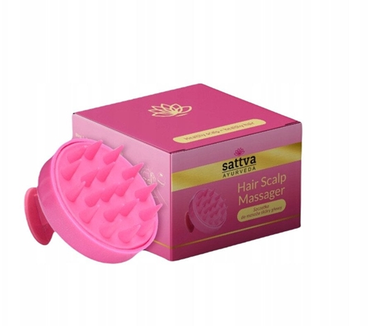 Picture of SATTVA_Szczotka do masau skóry gowy Róowa 1szt