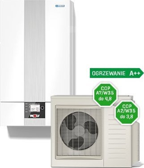 Изображение Saunier Duval Pakiet systemowy OZE Nr 01 - Pompa ciepa GeniaAir Split OS HA 12-5 OS 400V + wiea hydrauliczna HA 12-5 STB + SRC 720