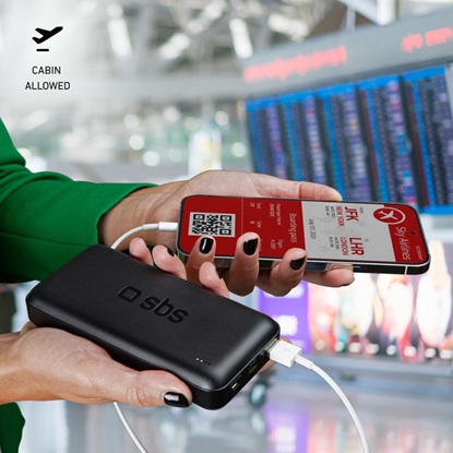 Attēls no SBS Powerbank SBS TTBB20000PD20K 20000 mAh 20W PD USB-C, USB-A, Micro-USB - black