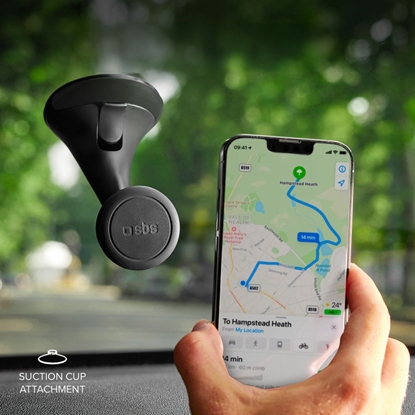 Изображение SBS SBS TESUPPWINDWIDEK MagSafe compatible smartphone holder for dashboard/windshield - black