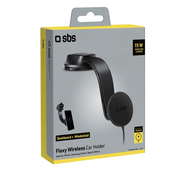 Изображение SBS Smartphone holder with inductive charger SBS TESUPPMAG15W2115W compatible with MagSafe - black