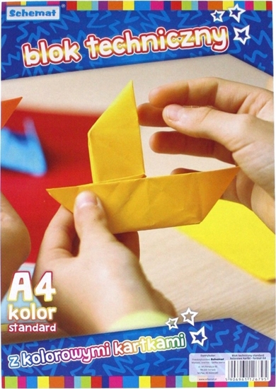 Изображение SCHEMAT Blok techniczny A4/10K 160g kolorowy (10szt)