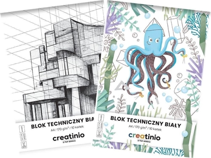 Attēls no SCHEMAT Blok techniczny biay A4/10K 170 Creatinio (20szt)