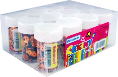 Attēls no SCHEMAT Cekiny SCHEMAT 7mm op. 12szt x 7g - pomaraczowe Schemat