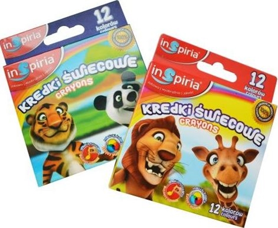 Picture of SCHEMAT Kredki wiecowe INSPIRIA 12 kolorów Schemat TARGI