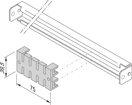 Изображение Schroff C-Rail Cable Retention Rail
