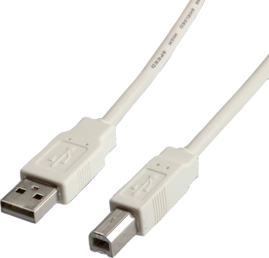 Picture of Secomp USB 2.0 Cable, Type A-B, beige, 0.8 m