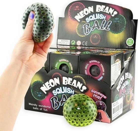 Изображение Sensoryczny gniotek z kulkami Neon 7cm MIX