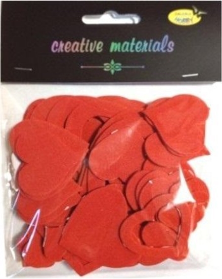 Picture of Serca czerwone z pianki samoprzylepnej 66szt