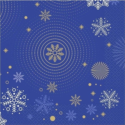 Attēls no Serwetki Hello Winter Navy Blue 33x33cm 20szt