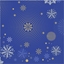 Attēls no Serwetki Hello Winter Navy Blue 33x33cm 20szt
