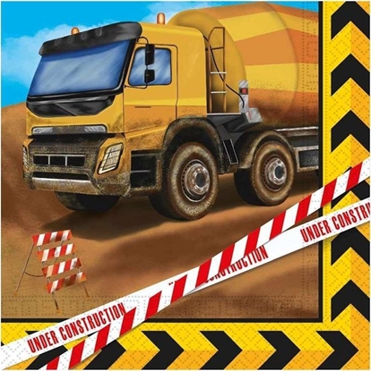 Attēls no Serwetki papierowe Construction 33x33cm 20szt