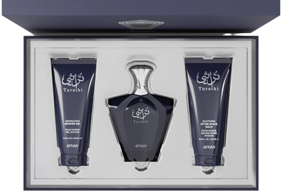 Изображение SET AFNAN Turathi Blue EDP spray 90ml + SHOWER GEL 100ml + ASB 100ml