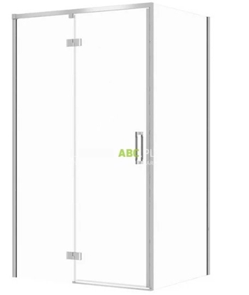 Attēls no SET C122 KABINA LARGA ZAWIAS LEWA CHROM 120X80X195SZK TRANS WIR