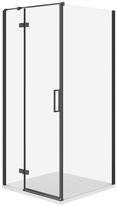 Attēls no SET C530 KABINA CITY LEWA CZARNA 80X80X195+TAKO SLIM BIAY WIR