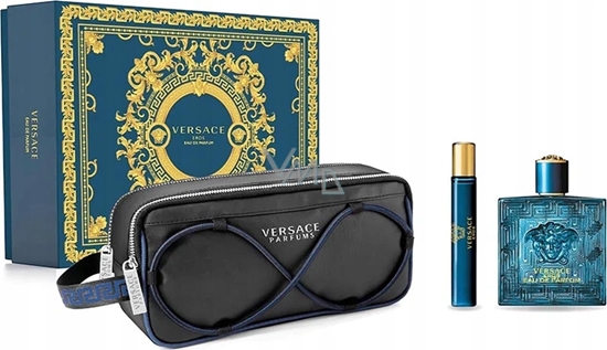 Изображение SET VERSACE Eros Pour Homme EDP spray 100ml + EDP spray 10ml + kosmetyczka