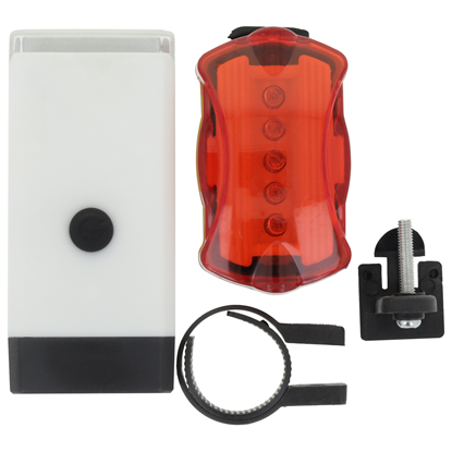 Picture of Setty bike lamps set front white + rear black LR-0