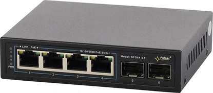 Picture of SFG64WP-BT PULSAR Switch PoE 6-portowy Gigabit Ethernet 2x SFP 4x PoE++