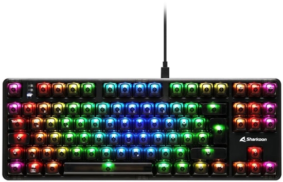 Изображение Klawiatura Sharkoon Gaming klawiatura Crystal Shark czarny DE