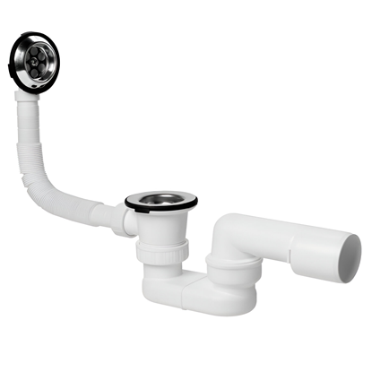 Изображение Sifons vannas EV10050 1 1|2x40|50mm, ar izplūdi un
