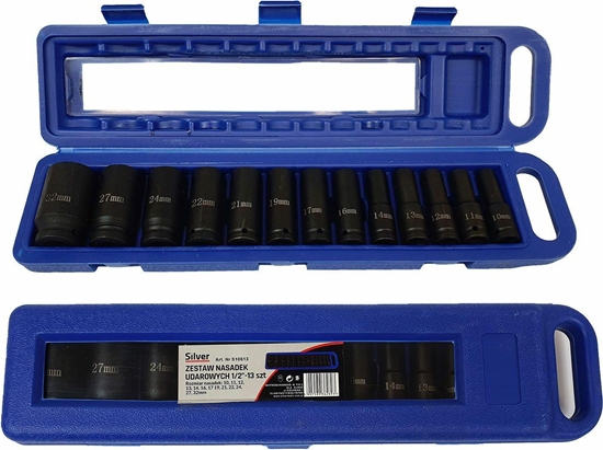 Изображение Silver ZESTAW NASADEK UDAROWYCH DUGICH 1/2" 13szt./SILVER EX10613