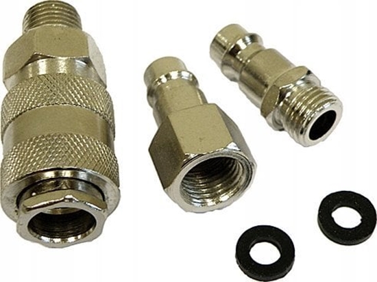 Изображение Silver ZESTAW SZYBKOZCZEK PNEUMATYCZNYCH 1/4" 3szt. SILVER