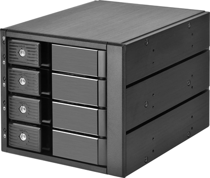Attēls no SilverStone SilverStone SST-FS304-12G Externes 3,5-Zoll-Gehäuse, 4-Bay - schwarz