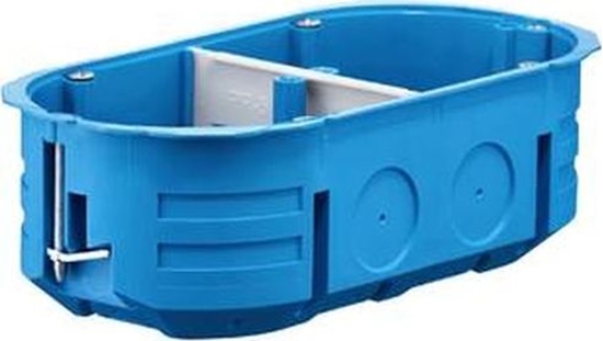 Изображение Simet Puszka podtynkowa podwójna 60mm niebieska P2x60K (32322203)