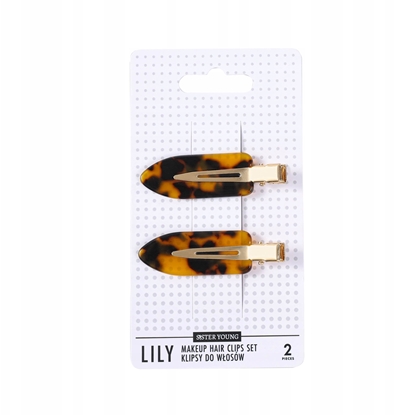 Attēls no Sister Young LILY Klipsy do Wosów do Makijau Deep Leopard Print, zestaw 2 Sztuki