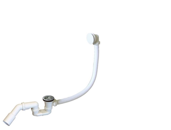 Picture of Syfon Rawiplast Zestaw odpywowo-przelewowy z sitkiem i korkiem gumowym metal  (A309M50)