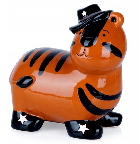Picture of Skarbonka Ceramiczna Tygrys na Prezent dla Dzieci Dorosych VILDE 10,5x17cm