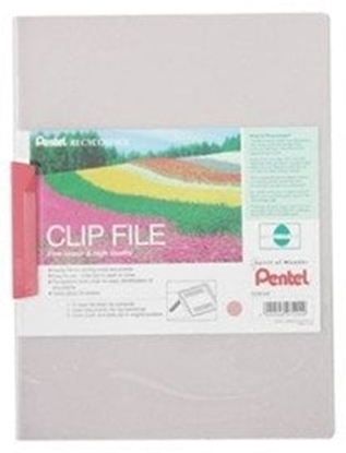 Picture of Skoroszyt z klipsem Pentel Clip File A4 20k róowy